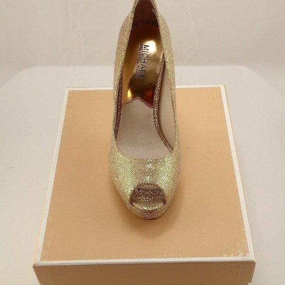 NIB MICHAEL KORS MK 40S3YOHP1D YORK GOLD PLATFORMS - Picture 6 of 8